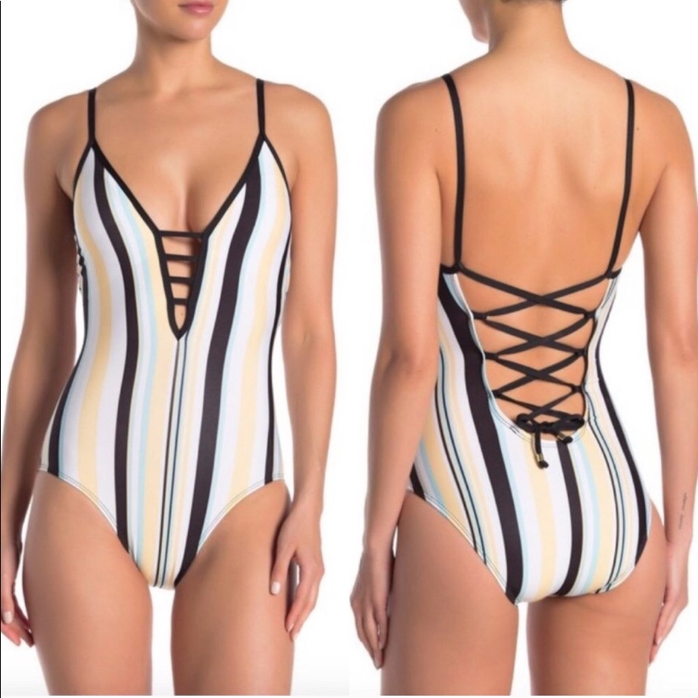 Ella Moss Tenacious Stripe One-Piece Swimsuit